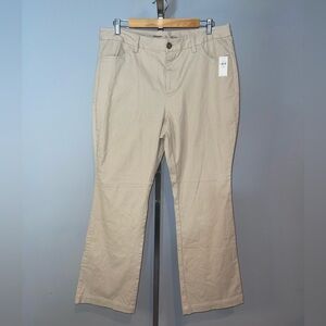Old Navy khaki mid rise bootcut stretch pants slacks chinos NWT woman’s 14P